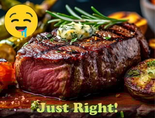 Beautiful Steak with Drool Emoji 2