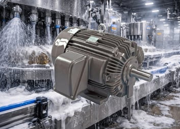 TEFC and Wash-down motors for bottling application