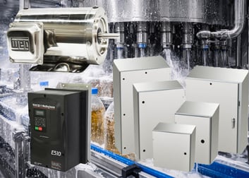 Wash-down rated products for bottling application